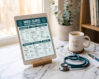 Pacote Clínico de Enfermagem | Folhas de Referência para Enfermeiros Registrados, Guia de Estudos para o NCLEX (Download Imediato)