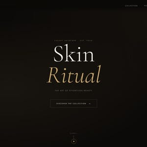 Luxury Cosmetics Website Template HTML CSS JS | Beauty Brand Landing Page | Skincare Website