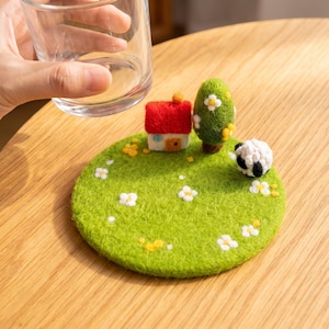 Panda and House Needle Felting Kit for Beginners | Wool Supplies+Step Guide,DIY Craft,Stress Relief Hobby,Gift for Crafters,Birthday Present