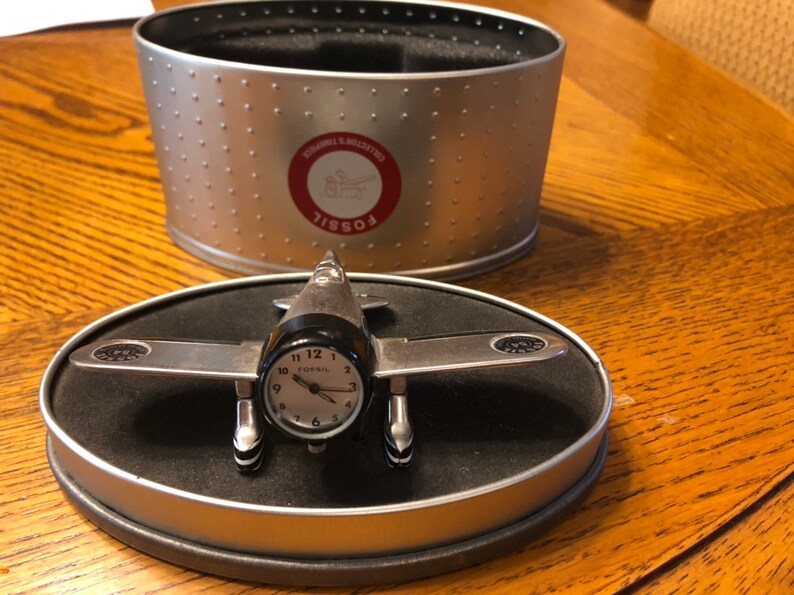 Fossil Aircraft Desk Clock Etsy