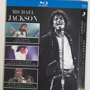Blu-ray Music Concert Michael Jackson 3 Tour Collection - Bad, Dangerous, HIStory Live - 3 Discs 1080P HD New Sealed Box Set Region Free