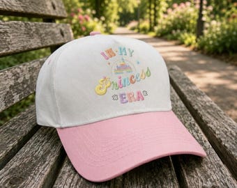 In My Princess Era Embroidered Hat, Princess Inspired Baseball Cap, Disney Vacation Hat, Cute Park Outfit, Great Disneyland Gift