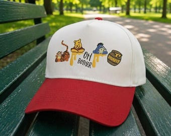 Winnie The Pooh Friends Embroidered Hat - Pooh Bear Oh Bother Cap, Tigger Eeyore Hunny Pot Baseball Hat, Disney Inspired Baseball Cap
