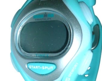 Timex Ironman Triathlon 50 Lap Memory Digital Watch Teal Blue T5K701 Mens Womens