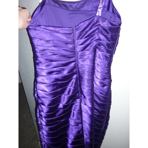 adrianna papell purple one shoulder dress MYAPMOMENT: Our One-Shoulder Satin Crepe Mermaid Gown was the perfect choice for this mother of the groom