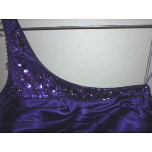 Adrianna Papell Collection Lila 1 Schulter Geraffte Sequin Party Dress Bodycon 8 Bild 3