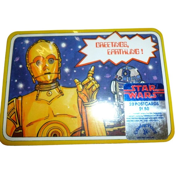 VINTAGE 1977 Star Wars Postcards SEALED Pack of 20 Drawing Board C
