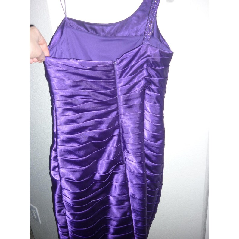 Adrianna Papell Collection Lila 1 Schulter Geraffte Sequin Party Dress Bodycon 8 Bild 4