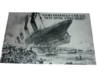 1987 Titanic Sinking WTBS TV Promo Mailer Card National Geographic Explorer