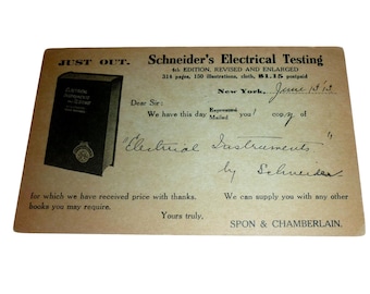 1913 USS Connecticut BB-18 Naval Mail Postcard Spon & Chamberlain Technical Book