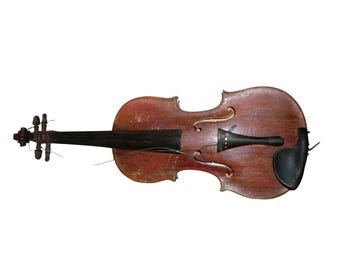 Vintage Antique Violin Fiddle for Restoration Stradivari Copy Wood Full Size 4/4