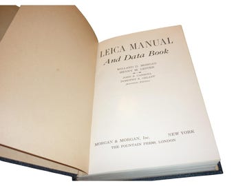 Manual de datos Leica, 13.ª edición, 1956, Willard Morgan, Henry Lester, tapa dura.