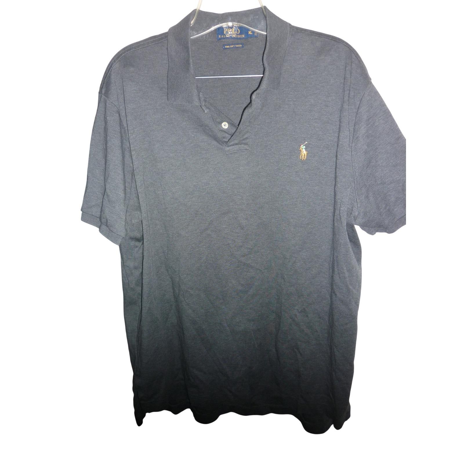 Polo Ralph Lauren Soft Touch Pima Cotton Shirt XL Gray Interlock