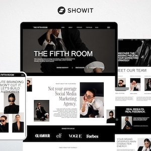 Showit Website Template | Creative Agency Website | Design Studio Template | Portfolio Website