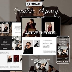 Creative Agency Website Template | Showit Branding Studio Website | Portfolio Website | Luxury Showit Template | Marketing Agency Website