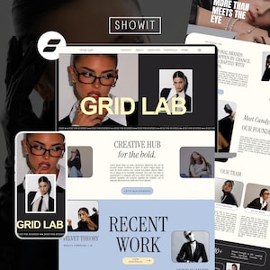 Showit Template for Creative Agency, High Converting Bold Website Design