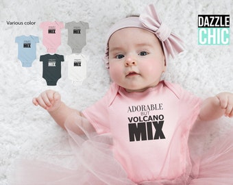 Adorable But Volcano Mix ™, Body de punto fino para bebé, Onesie