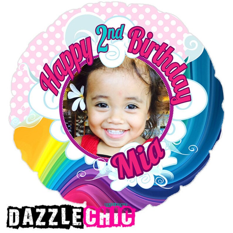 RAINBOW Personalized Custom Balloons photo Balloons. Etsy