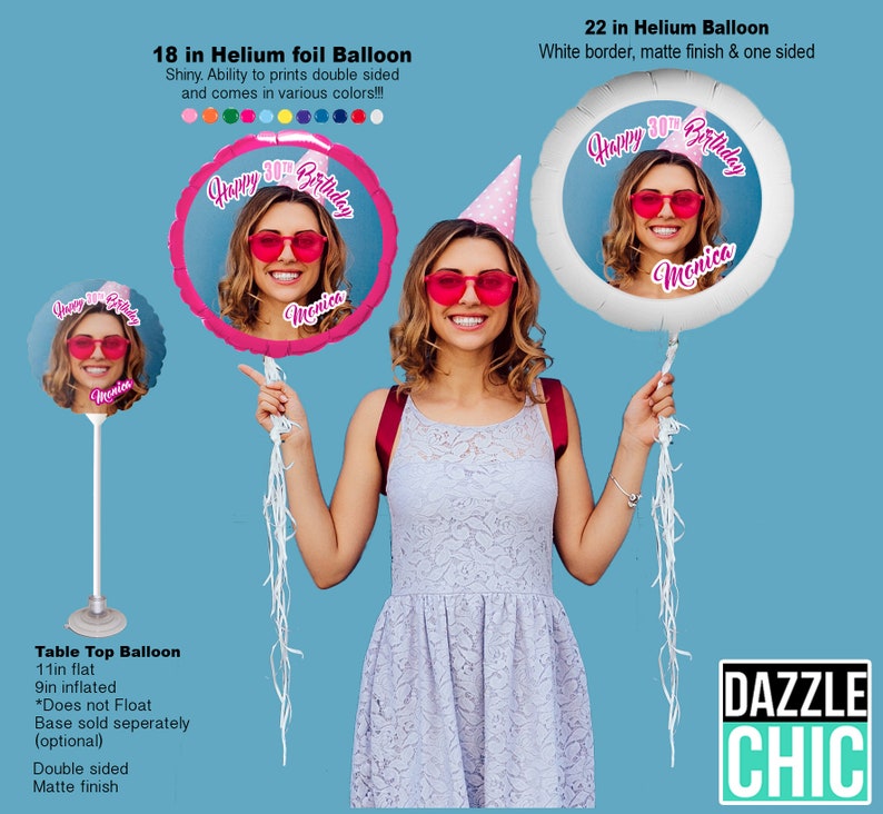 Helium, Personalized, custom balloons, Photo Balloons. image 2