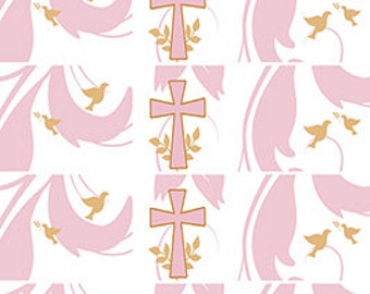 Baptism Water Bottle Wrappers / Pink Printable