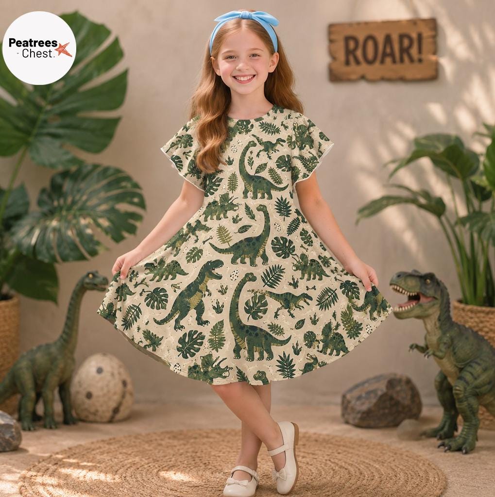 dinosaur birthday dress Dinosaur Smocked Bishop Dress by Classic Whimsy - Girls Dresses
