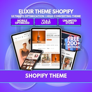 Elixir Shopify Theme v1.6.2 | High Converting Ecommerce Template | Digital Download
