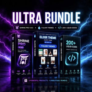 Shrine Pro 1.9.0 + Elixir Bundle 7 Templates Shopify Theme