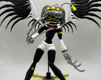 Figura ispirata a V, Murder Drones, 17 cm, articolata, da collezione, stampata in 3D