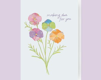Well Wishes Greeting Card- "Making dua for you"