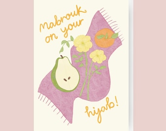 New Hijab Greeting Card- "Mabrouk on your hijab!"