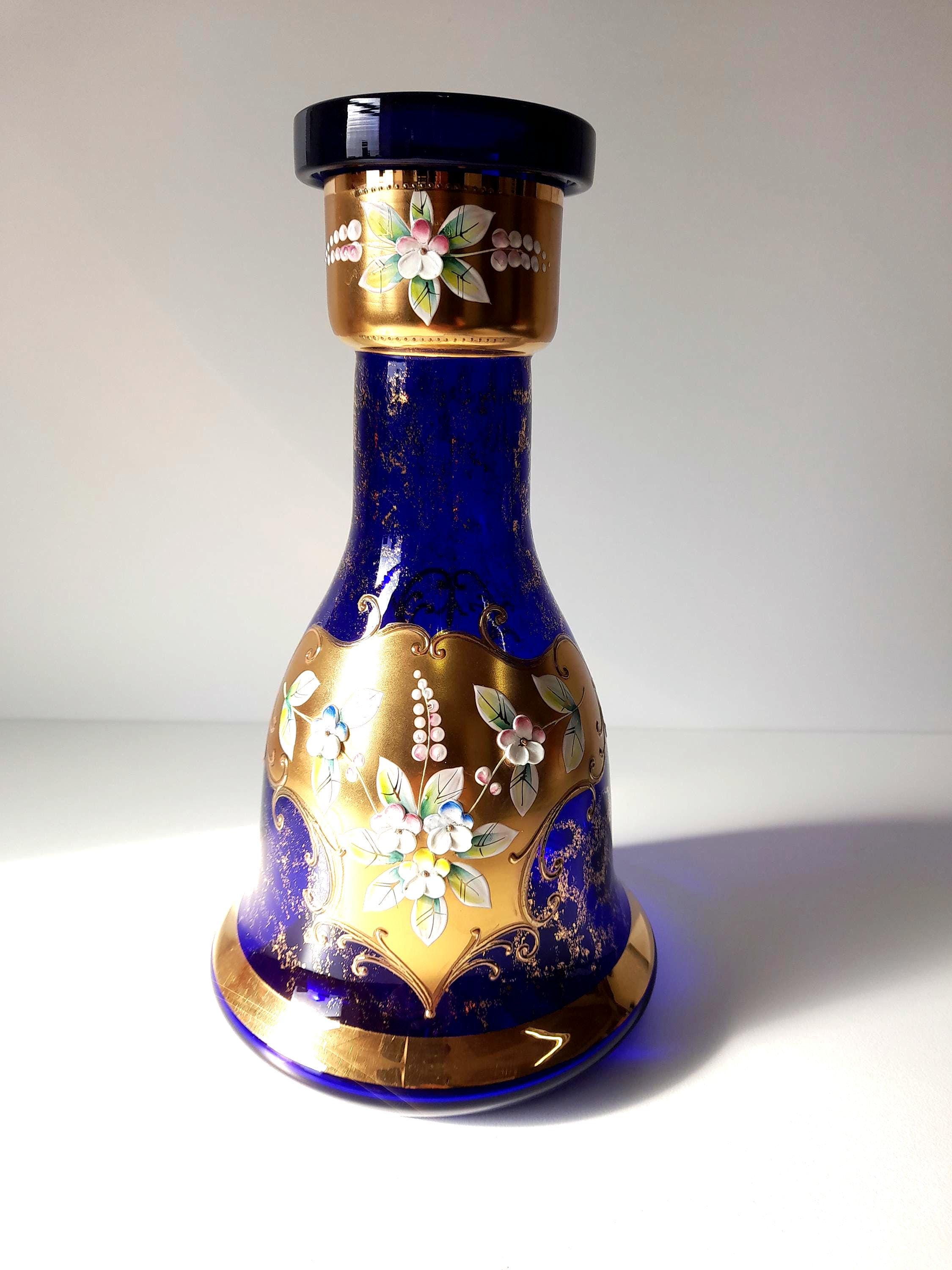 Blue Hookah Glass Vase - Etsy