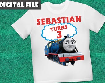 Thomas And Friends Iron On Transfer, Thomas And Friends Birthday Shirt, Birthday Party Supplies , Personalized Shirt Digital File