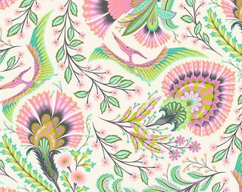 Wing It - Rubor // ¡RUGIDO! - Tula Pink - 1/4 a patio completo - 100% Algodón -Algodón acolchado