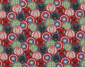 Marvel Coins Licensed Marvel Fabric - 1/4 to Full Yard - 100% Cotton -Quilting Cotton