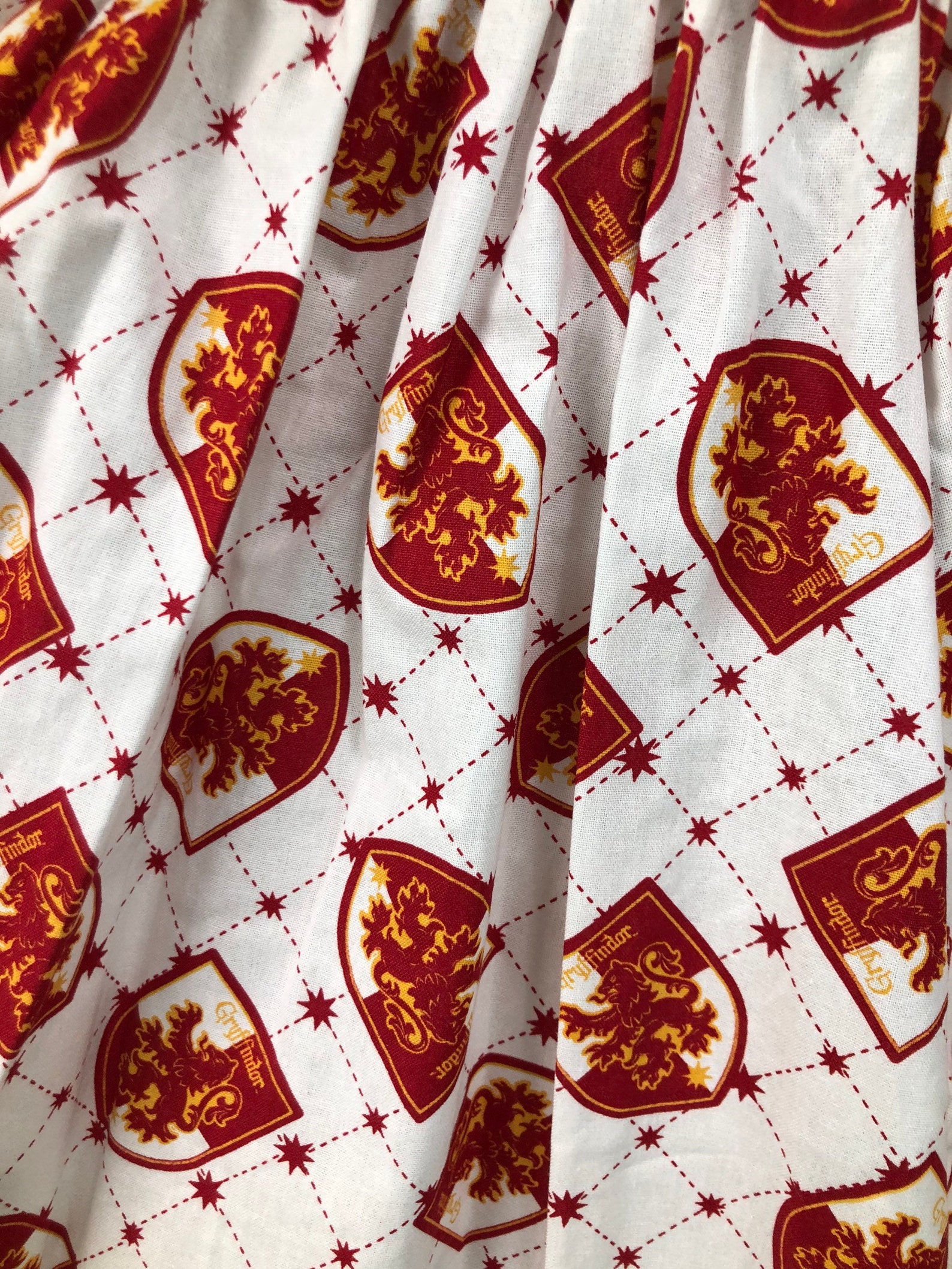 Gryffindor House HP Hogwarts Fabric Skirt Etsy