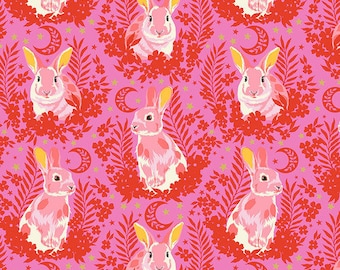 Hop To It - Blossom || Metallic Besties - TULA PINK - 1/4 to full Yard - 100% Cotton -Quilting Cotton