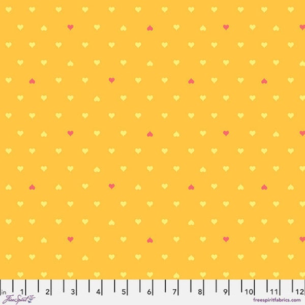 Unconditional Love - Buttercup || Besties - TULA PINK - 1/4 to full Yard - 100% Cotton -Quilting Cotton