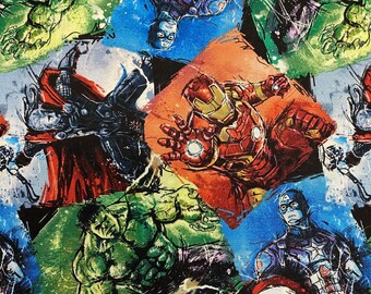 Marvel Avenger Character - Licensed Marvel Fabric - 1/4 to Full Yard - 100% Cotton -Quilting Cotton