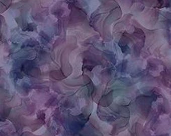Aura - Mezclador de acuarela - Ciruela - QT Fabrics - De 1/4 a yarda completa - 100% algodón - Algodón para acolchado