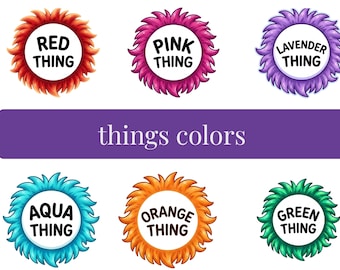 30 Farben Thing PNG Bündel, Rainbow Thing inspiriertes Sublimationsdesign (Digitaler Download)