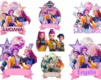 Idol Clipart Bundle | Pop Star Charaktere, Geburtstag Stickers (PNG)