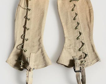 WWI US M1910 Leggings Named John Buch 1919 Wiley Bickford Sweet Size 3