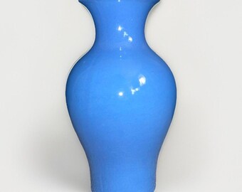 Vintage Scheurich Keramik 299-22 Blue Vase West Germany MCM 9"