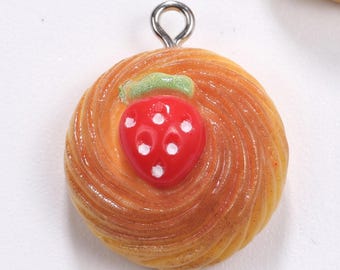 Kawaii Food Charms Resin Miniature Pastry Pendants for DIY Jewelry Making Cute Dessert Earring and Keychain Supplies for Crafters