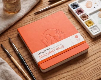 Cuaderno de bocetos de viaje para artistas, con bloc de acuarela y papel de algodón, 300 g/m², ideal para pintar al aire libre. Regalo perfecto para pintores. Pequeño libro de arte.