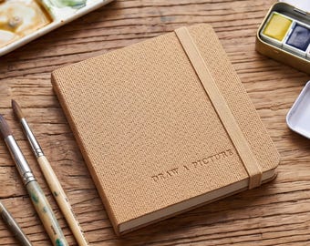Cuaderno de bocetos de acuarela de algodón, diario de arte de viaje, libro de pintura de bolsillo, regalo para artistas, suministros para pintura al aire libre, papel grueso de 300 g/m².