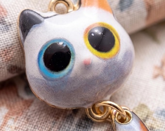 Cat Charms for Jewelry Making Cute Enamel Kitten Pendant Set for DIY Earrings Bracelets Craft Supplies Gift for Cat Lover