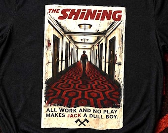 Camiseta de la película El Resplandor, Camiseta gráfica retro del Hotel Overlook / Camiseta vintage de culto de películas de terror de Stanley Kubrick, Jack Torrance,