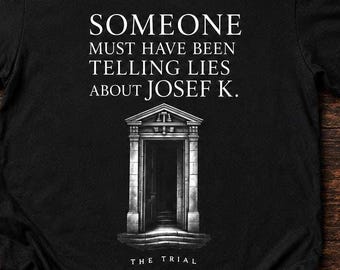 Camiseta de Franz Kafka, camiseta de Josef K. de El Proceso / Camiseta gráfica literaria existencialista, ropa académica oscura, camiseta unisex de novela literaria vintage