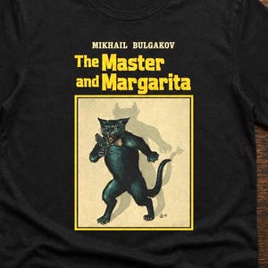 Mästaren och Margarita-skjortan, Behemoth Cat Tee | Michail Bulgakov Vintage bokgrafik-t-shirt, Dark Academia litterär gåva, Bella Canvas